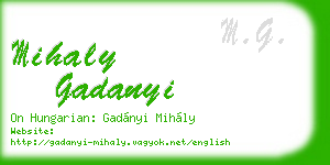mihaly gadanyi business card