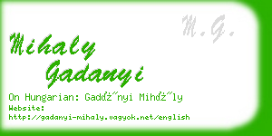 mihaly gadanyi business card